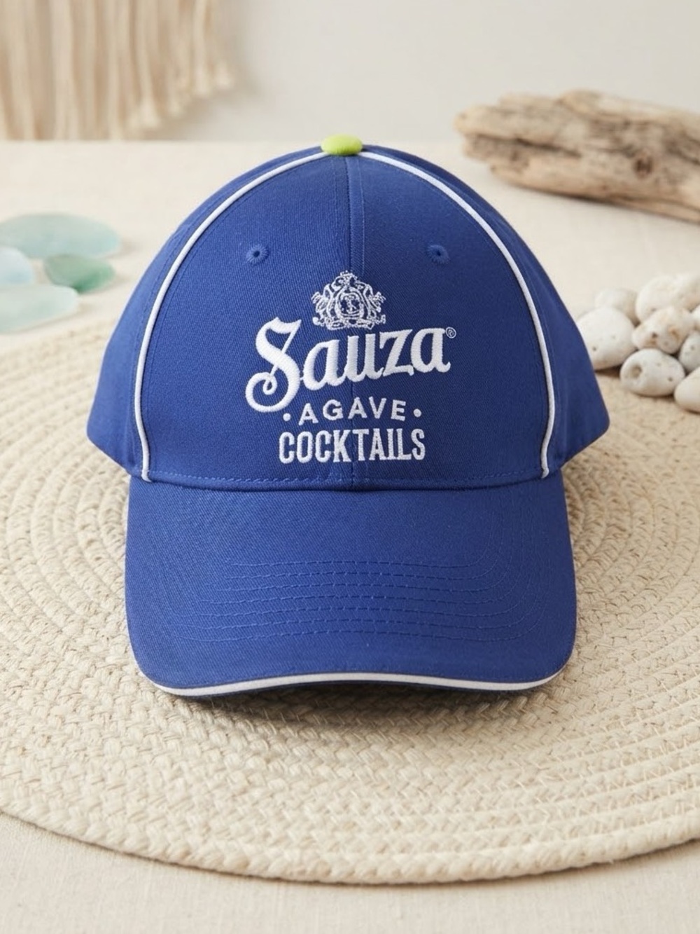 SAUZA Tequila Agave Cocktails Snapback Hat | Lime Print Underbrim